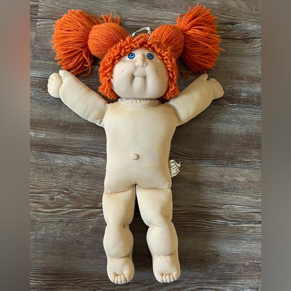 Vintage Cabbage Patch Jesmar Red Double Pony Hair  Blue Eyes & Freckles Doll - Picture 6 of 12